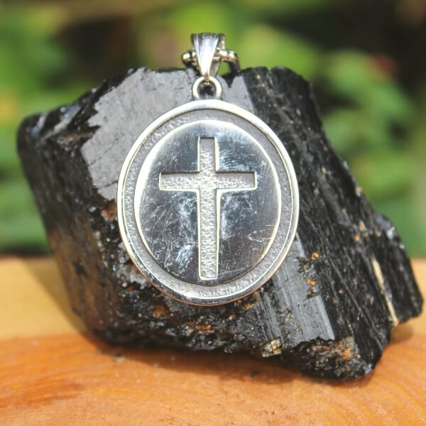 Medalhão do Sagrado Coração de Jesus em Aço Inoxidável