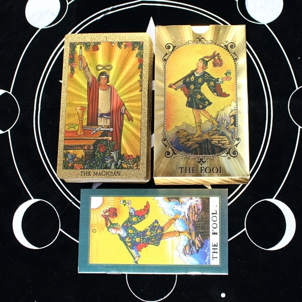 Deck de Tarot Waite com Cartas Douradas Edição Especial