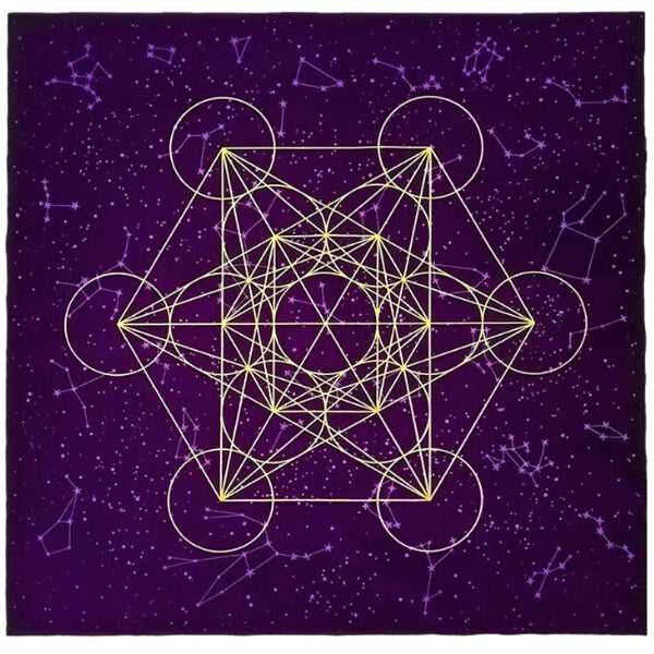 Toalha de tarot de veludo hexagrama