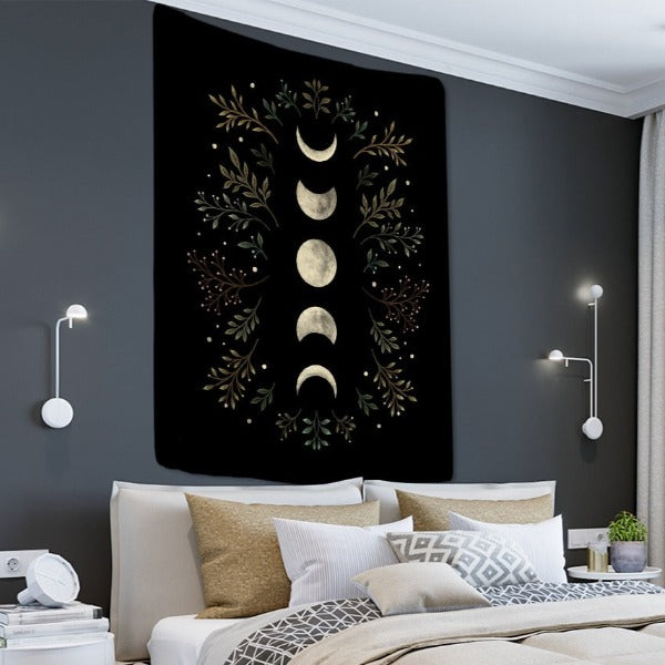 Tapeçaria decorativa fases da lua