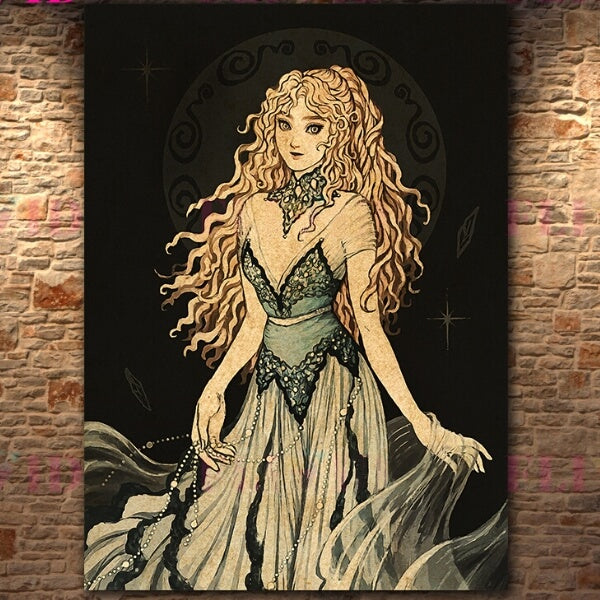 Poster Princesa Dourada em tela tipo Canvas (Fine Art)